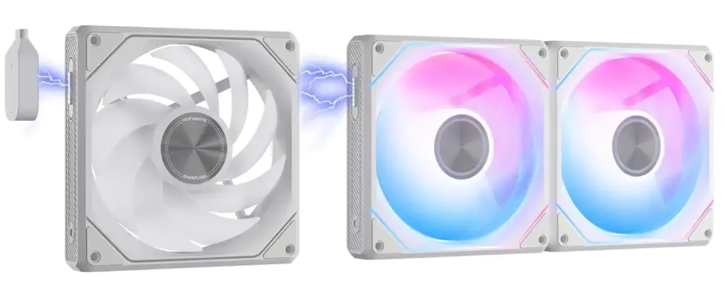 Fan 3 in 1 Darkfalsh G24 White ARGB Fan