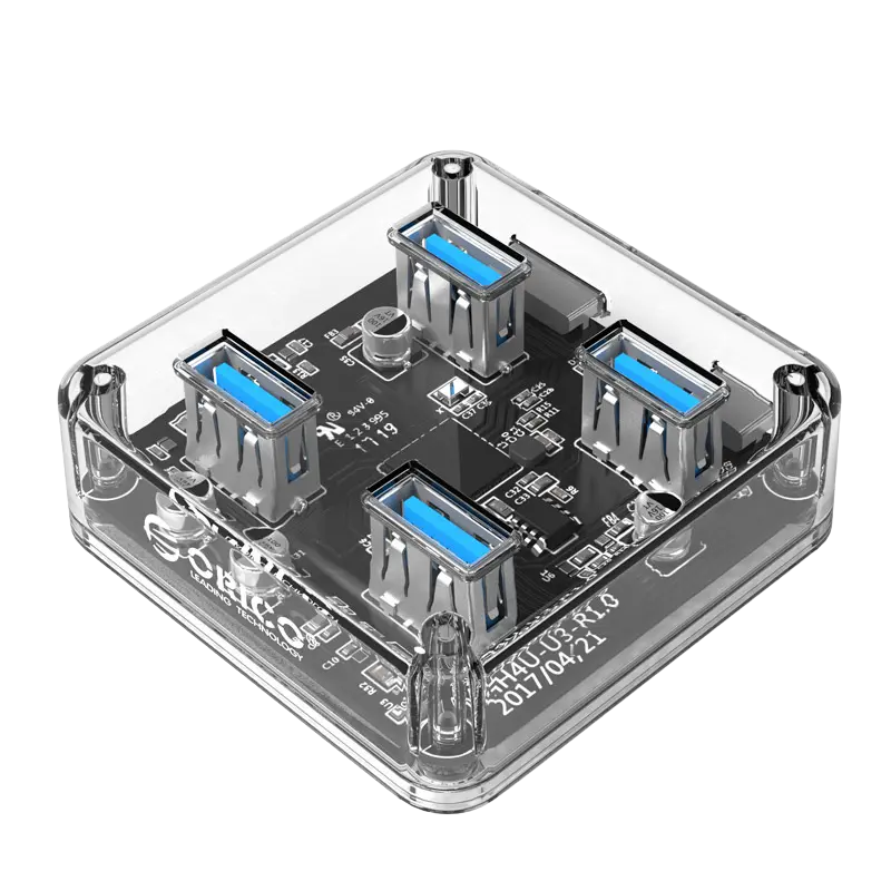 HUB USB3 ORICO CLEAR MH4UC-U3