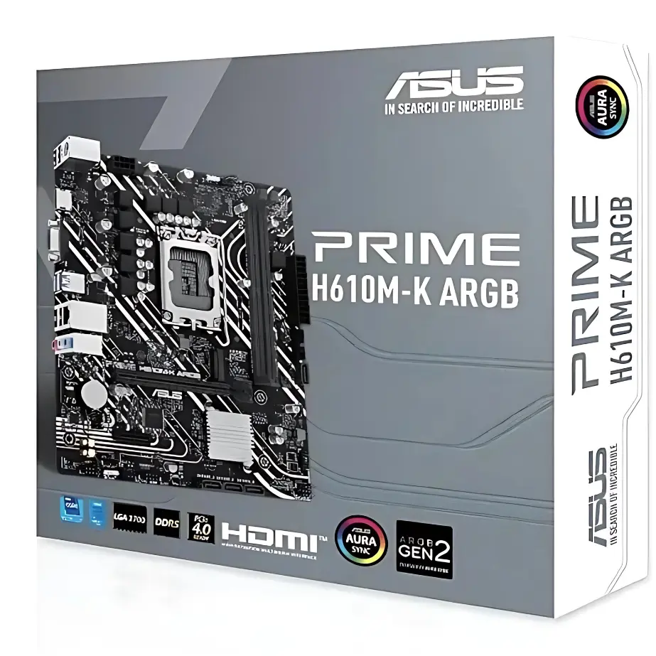 ASUS PRIME H610M-K D4 LGA 1700 DDR4 64GB Micro ATX Motherboard