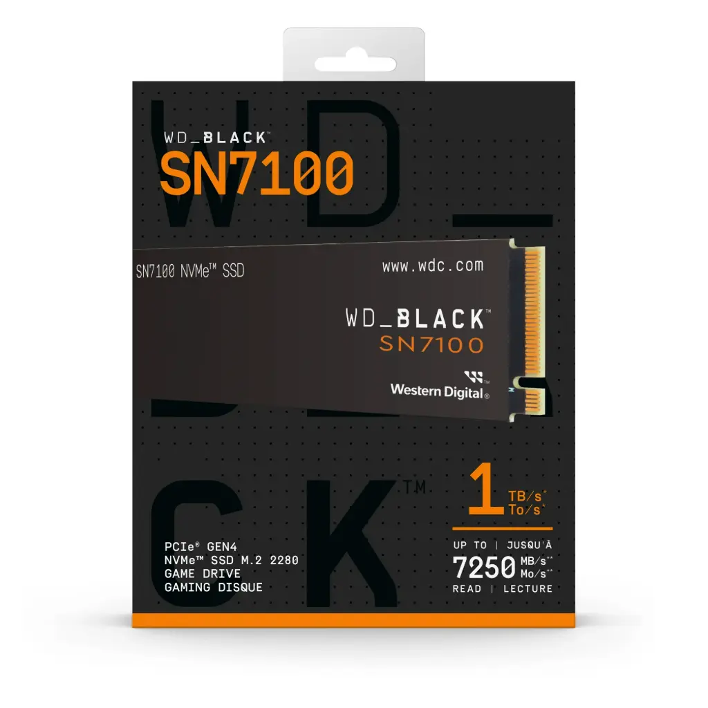 WD BLACK SN7100 1TB , 7250MB/s M.2 NVME , PCIe 4.0
