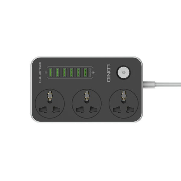 Ldnio SC3604 2500W [6-USB 3-Sockets] 2M Power Extension 