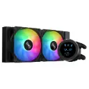SAMA SM240 Black liquid Cooler 240mm ARGB AIO Radiator LCD Video Temperature Display Screen CPU 