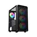 SAMA 205A Tempered Glass ATX Mid Tower Case - Black 